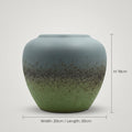 Ceramic Green and Grey Flower Vase By Zodiya