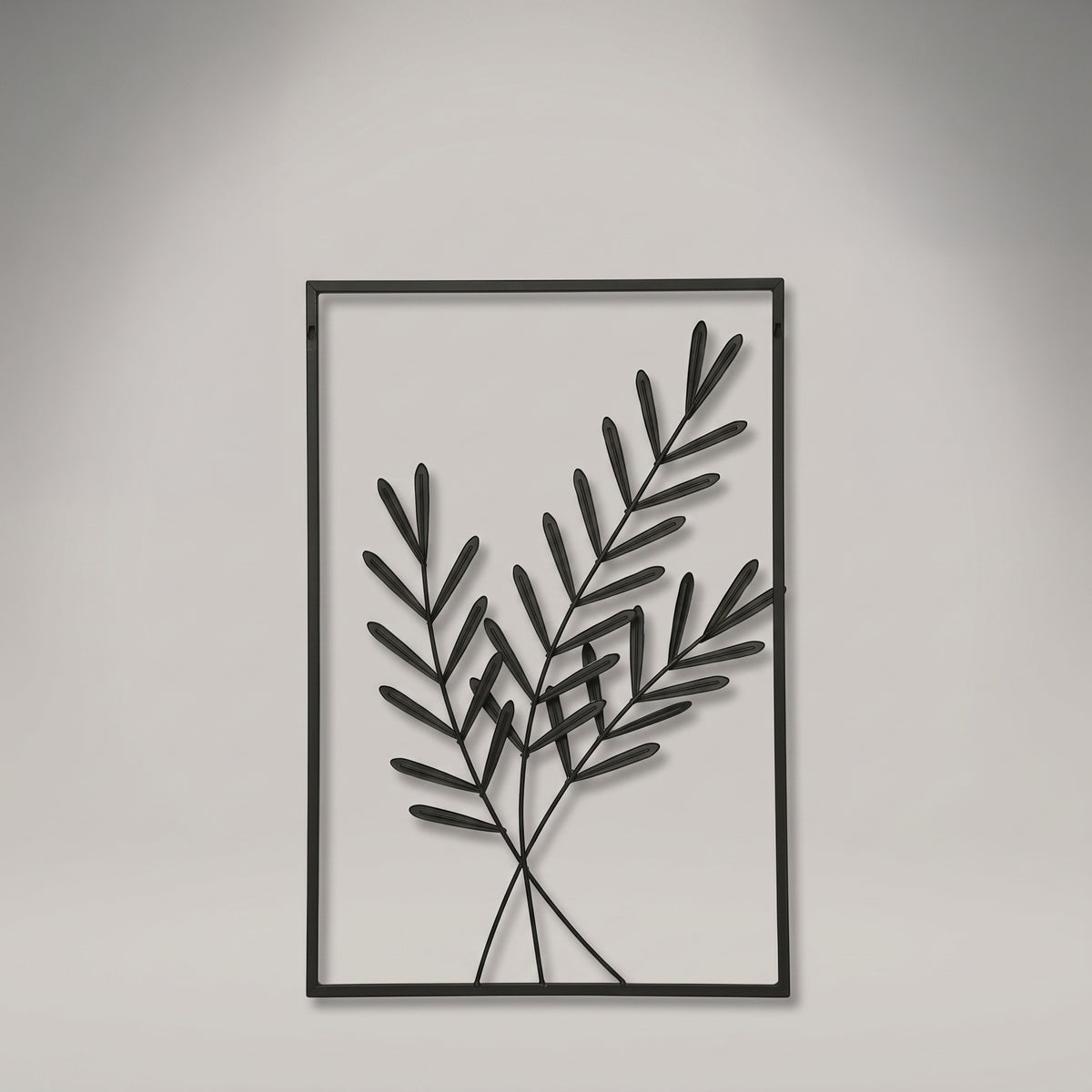 Metal Palm Leaf Wall Frame Decor by Zodiya
