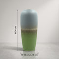 Sage Green and Grey Large Ceramic Flower Vase By Zodiya