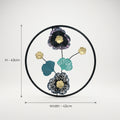Round Floral Metal Wall Decor By Zodiya