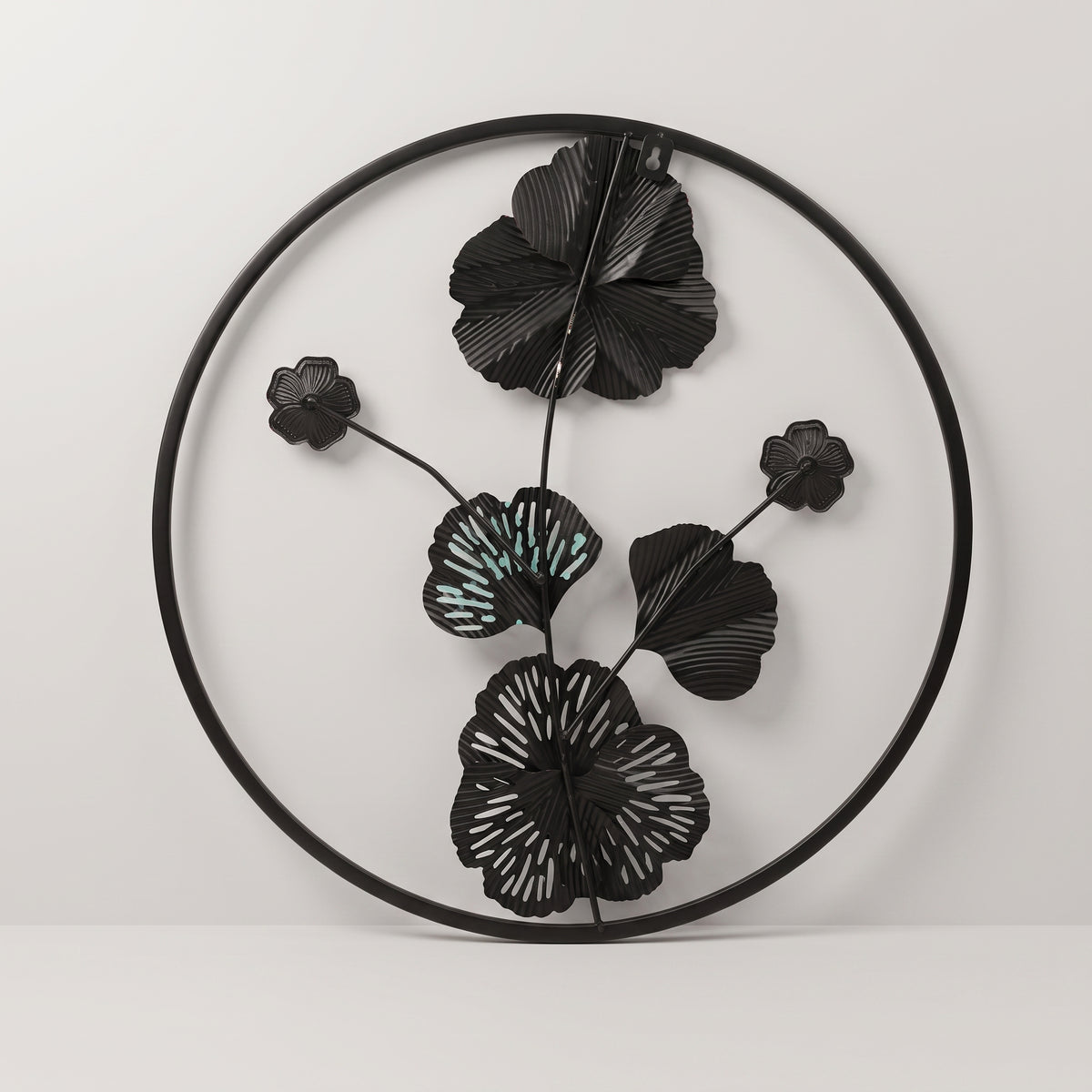 Round Floral Metal Wall Decor By Zodiya