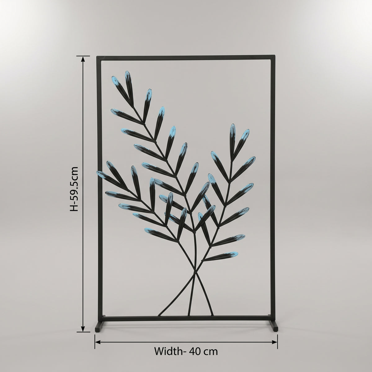 Metal Palm Leaf Wall Frame Decor by Zodiya