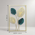 Gold & Green Metal Leaf Wall Art by Zodiya