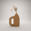 Yellow Wooden Floral Vase Wall Decor by Zodiya