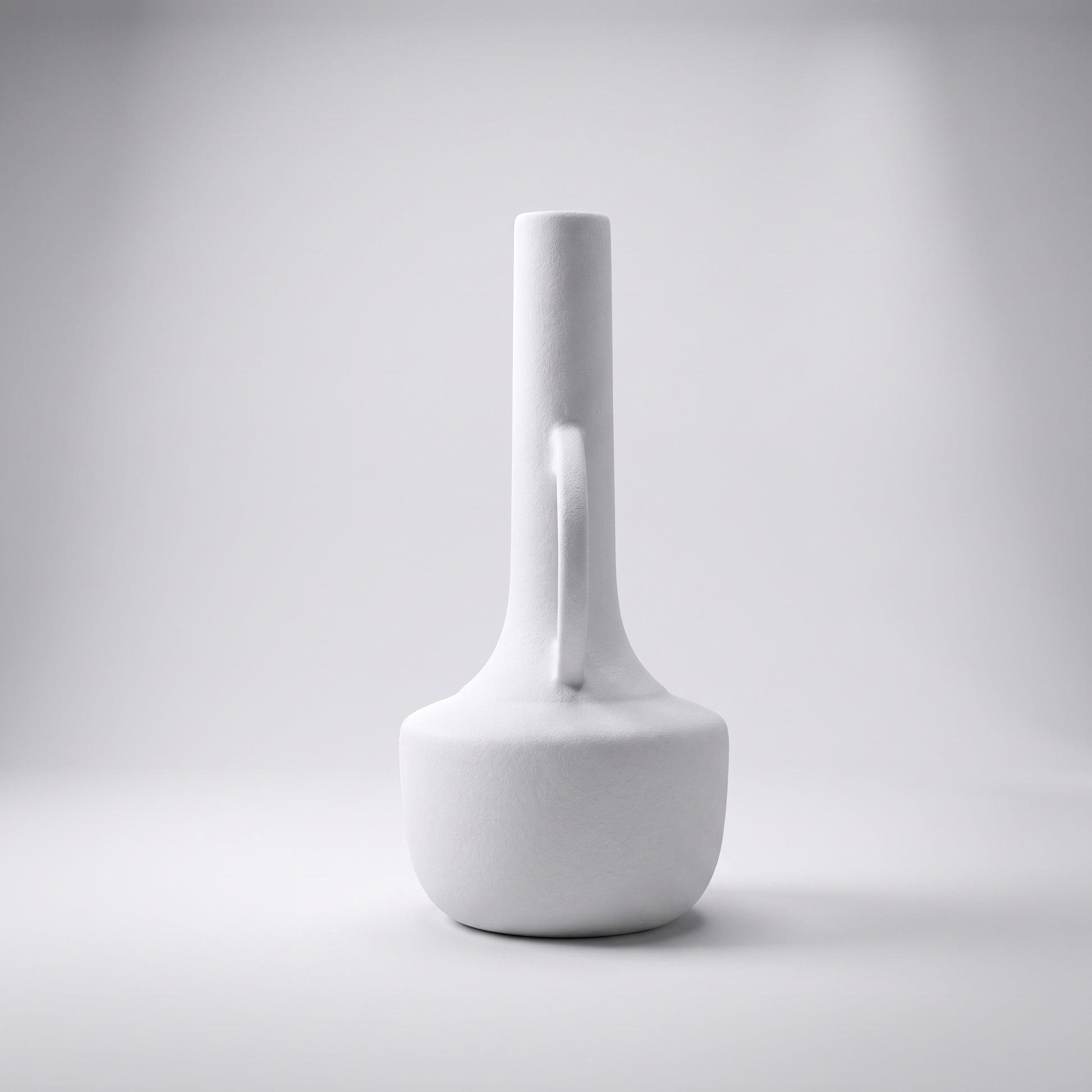 White Small Ceramic Vase By Zodiya-7