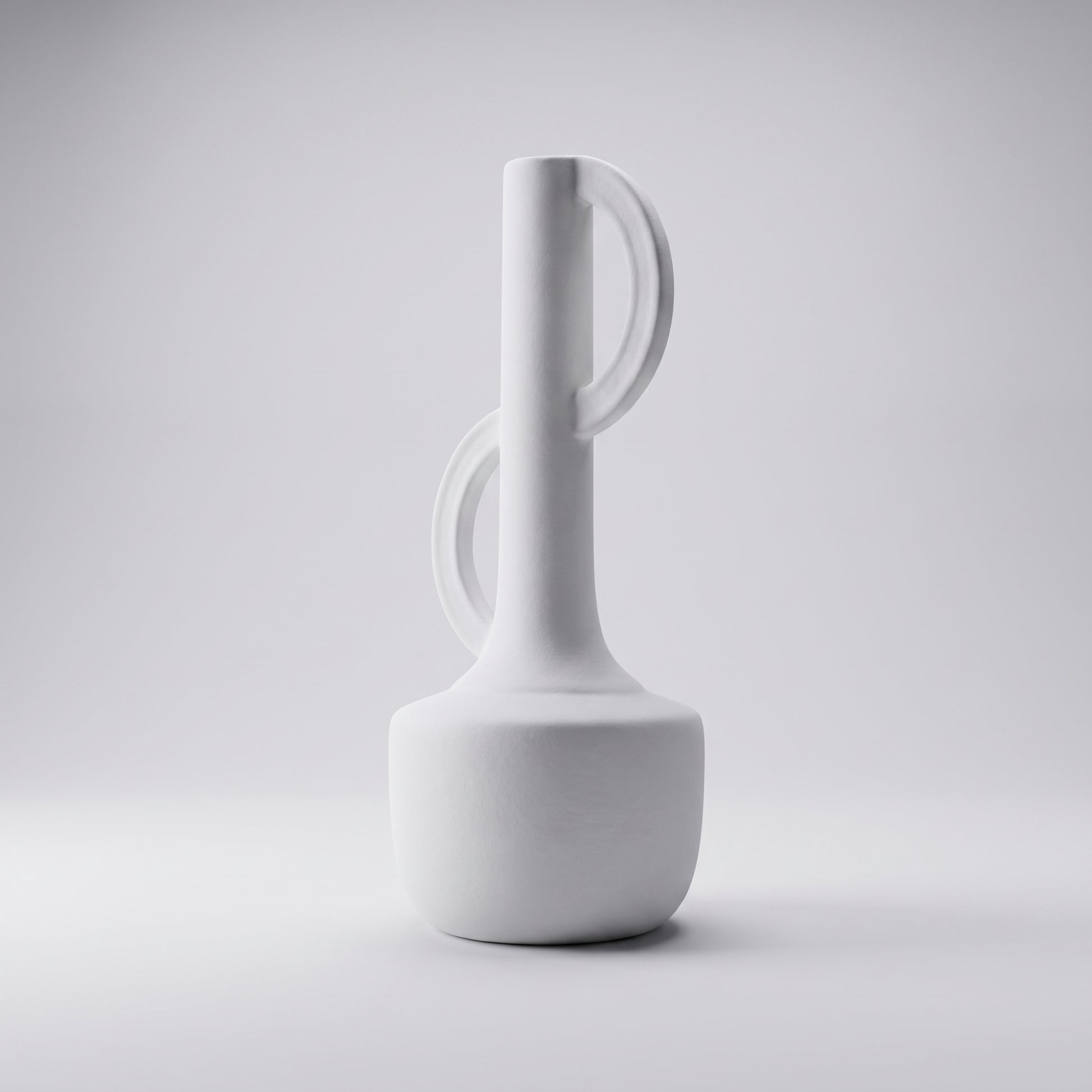 White Medium Ceramic Vase By Zodiya-5
