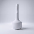 White Dual Handle Ceramic Bottle Vase By Zodiya