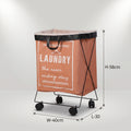 Brick Colour Rolling Laundry Basket by Zodiya