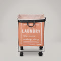 Brick Colour Rolling Laundry Basket by Zodiya