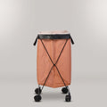 Brick Colour Rolling Laundry Basket by Zodiya