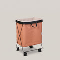 Brick Colour Rolling Laundry Basket by Zodiya