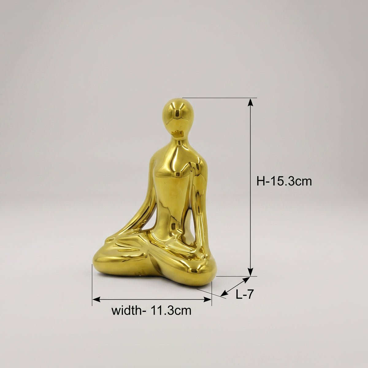 Small Gold Yoga Statue by Zodiya