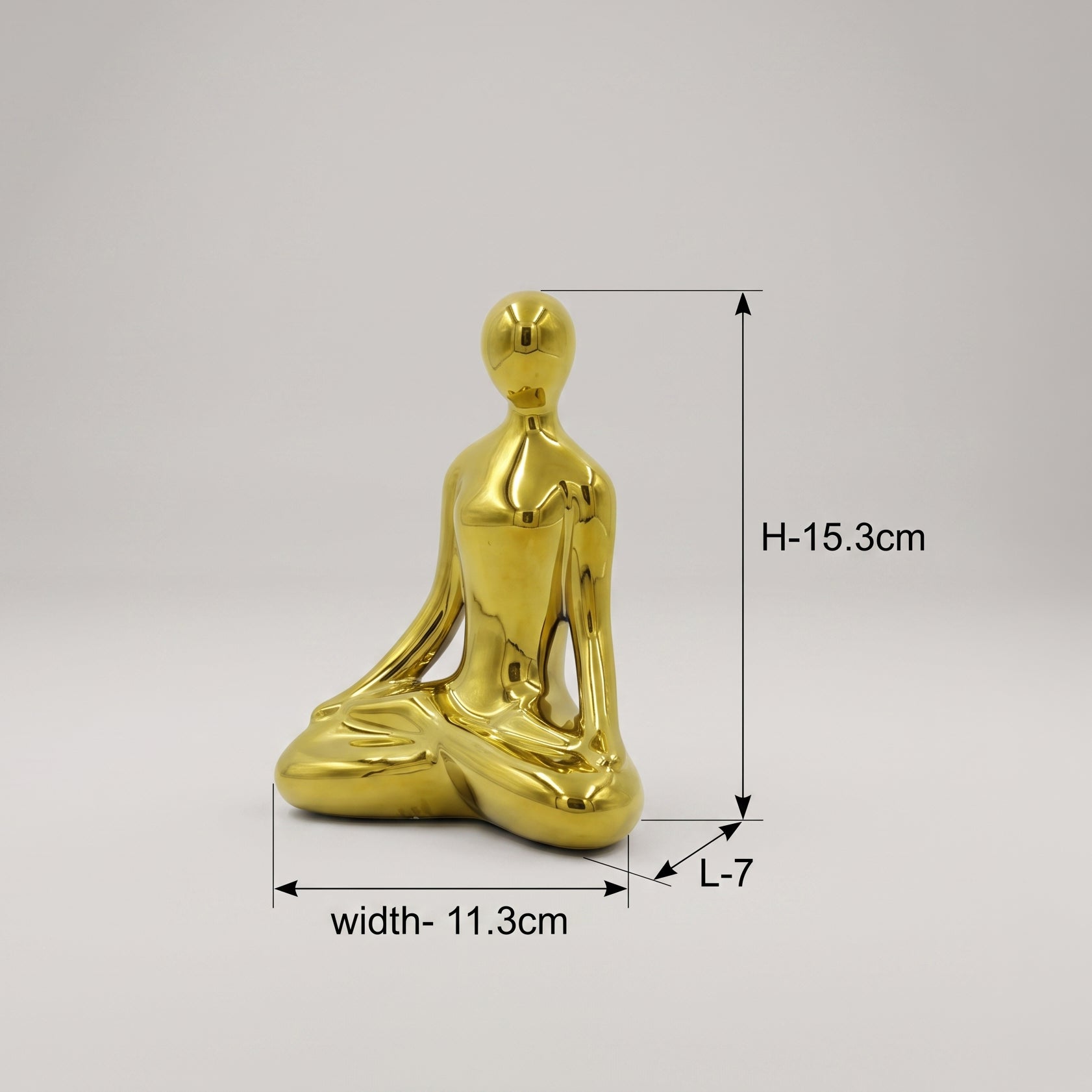 Small Gold Yoga Statue by Zodiya-2