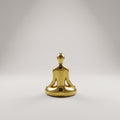 Small Gold Yoga Statue by Zodiya