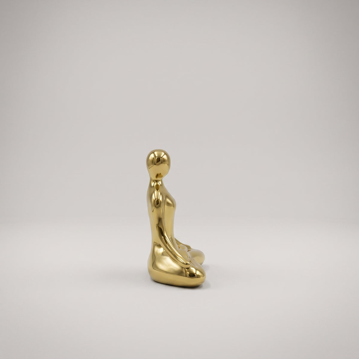 Small Gold Yoga Statue by Zodiya
