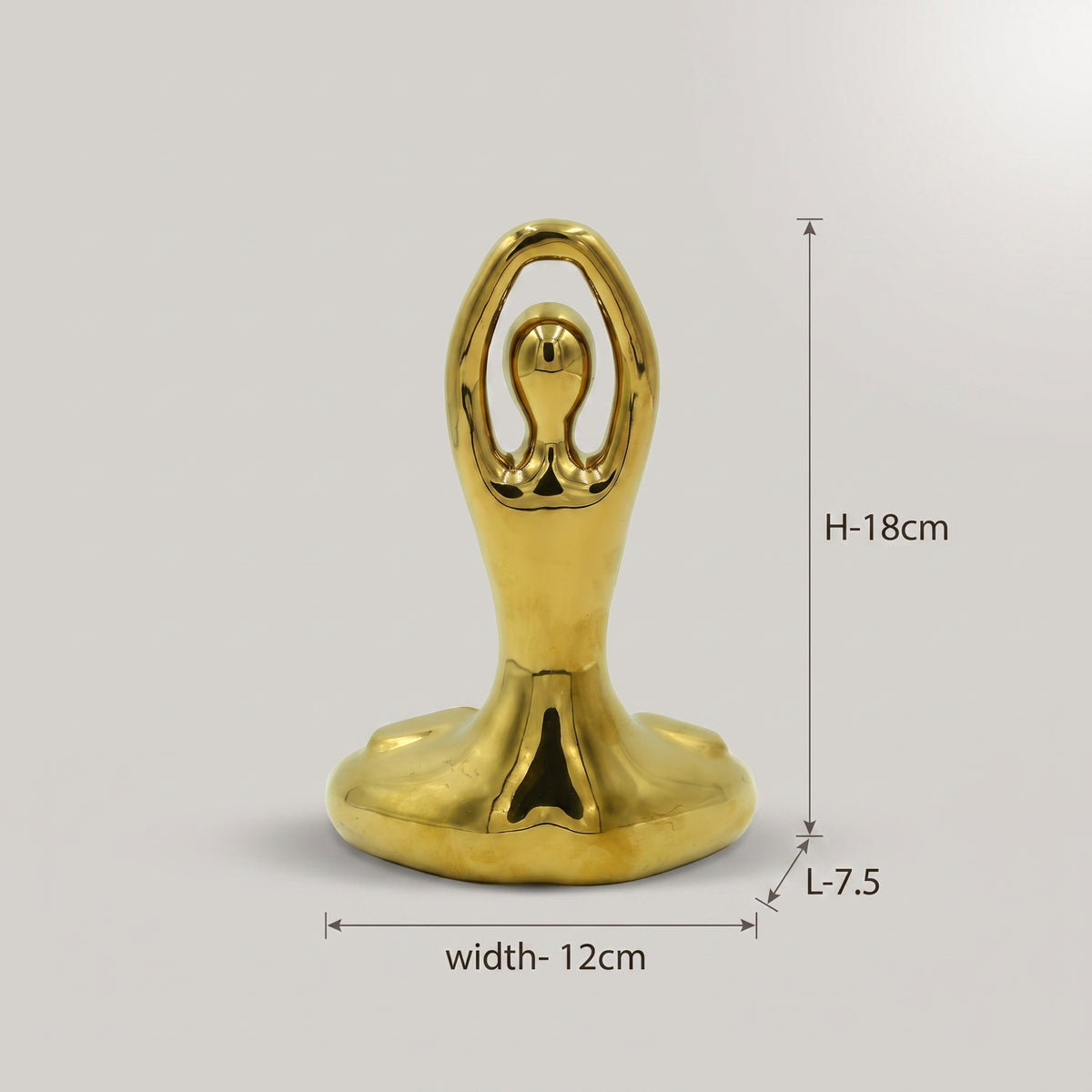 Gold Toned Metal Sculpture by Zodiya