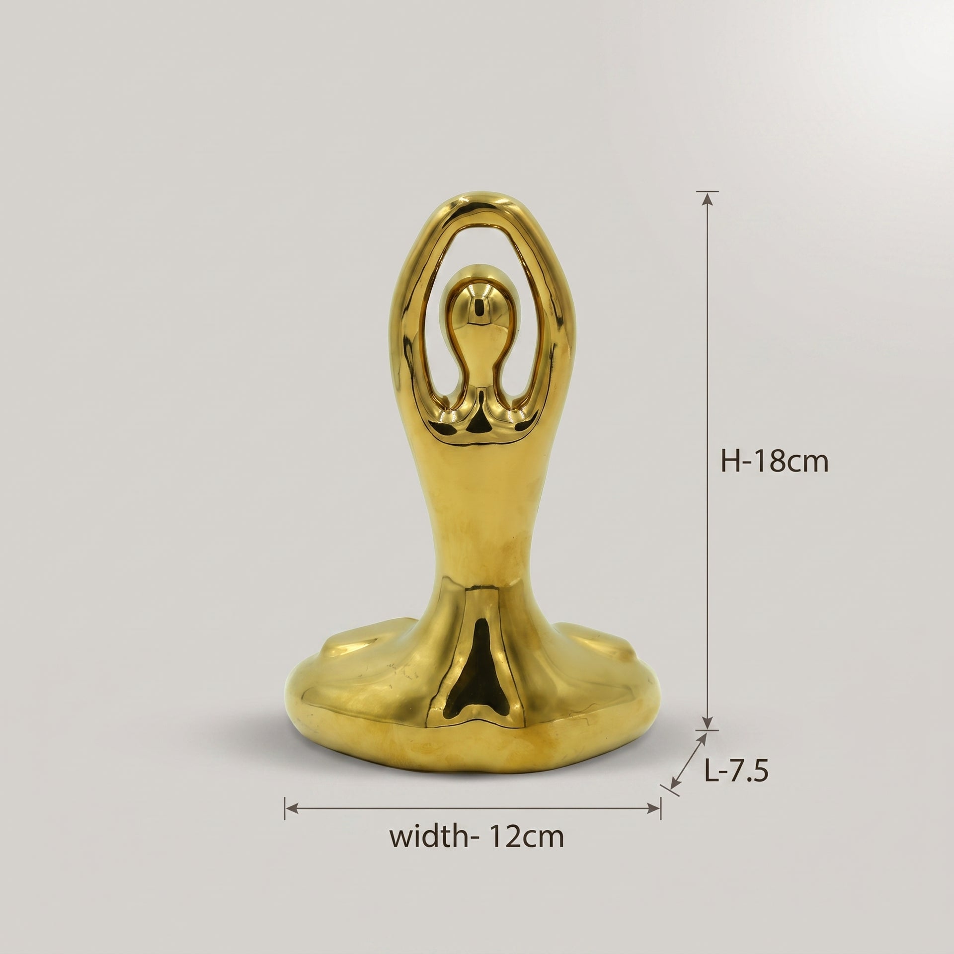 Gold Toned Metal Sculpture by Zodiya