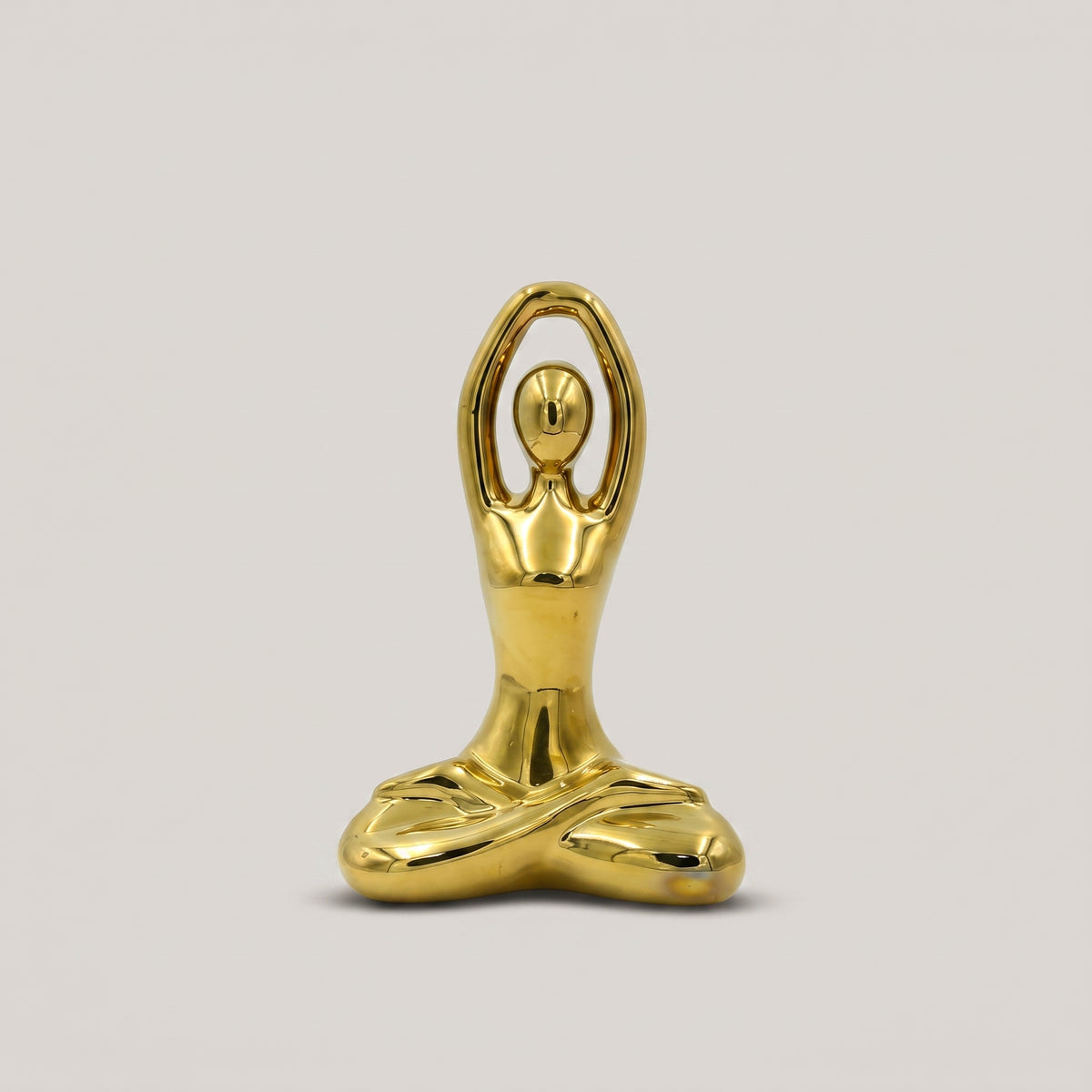 Gold Toned Metal Sculpture by Zodiya