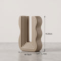 U-shape Wavy Ceramic Flower Vase By Zodiya