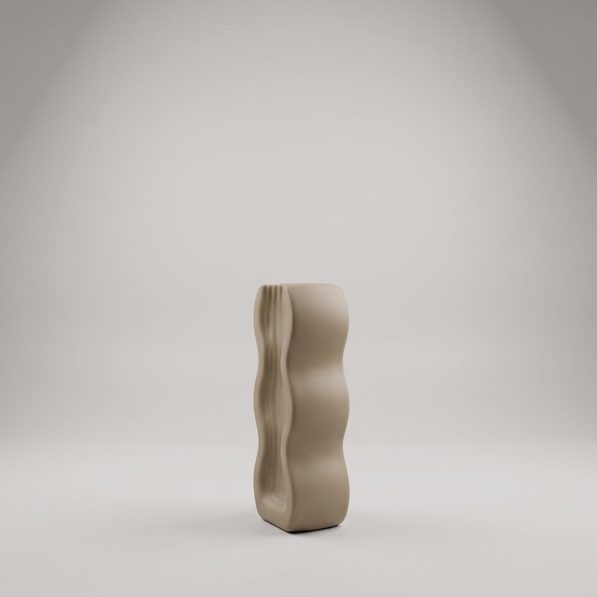 U-shape Wavy Ceramic Flower Vase By Zodiya