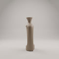 Beige Ceramic Sculpture Flower Vase By Zodiya