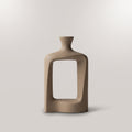 Beige Ceramic Sculpture Flower Vase By Zodiya