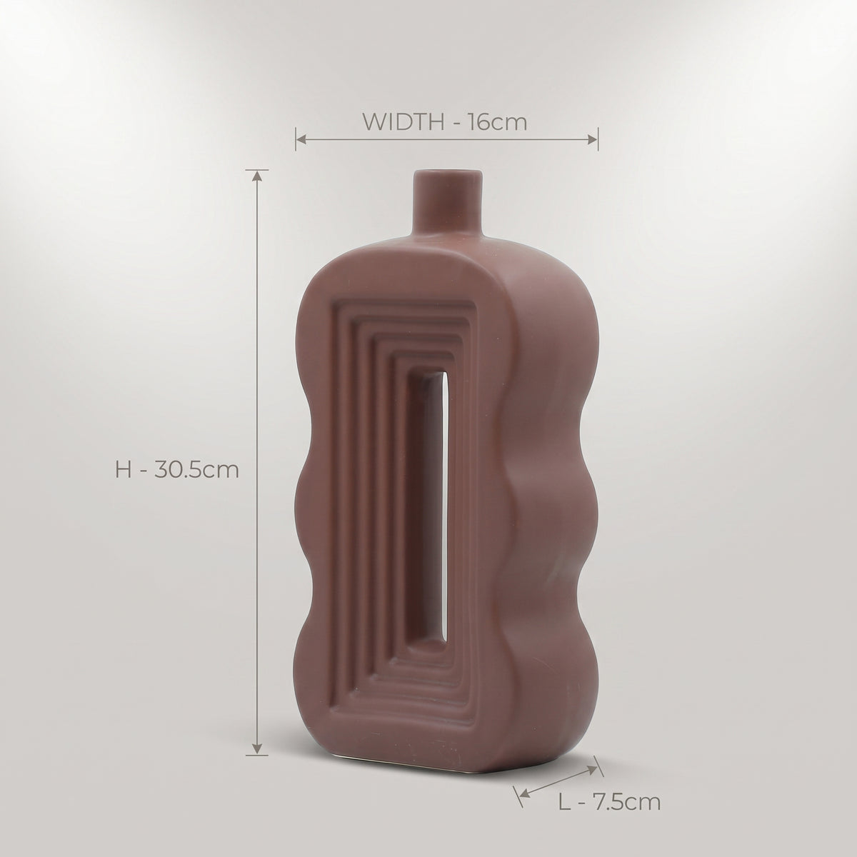 Terracotta Ceramic Flower Vase  By Zodiya