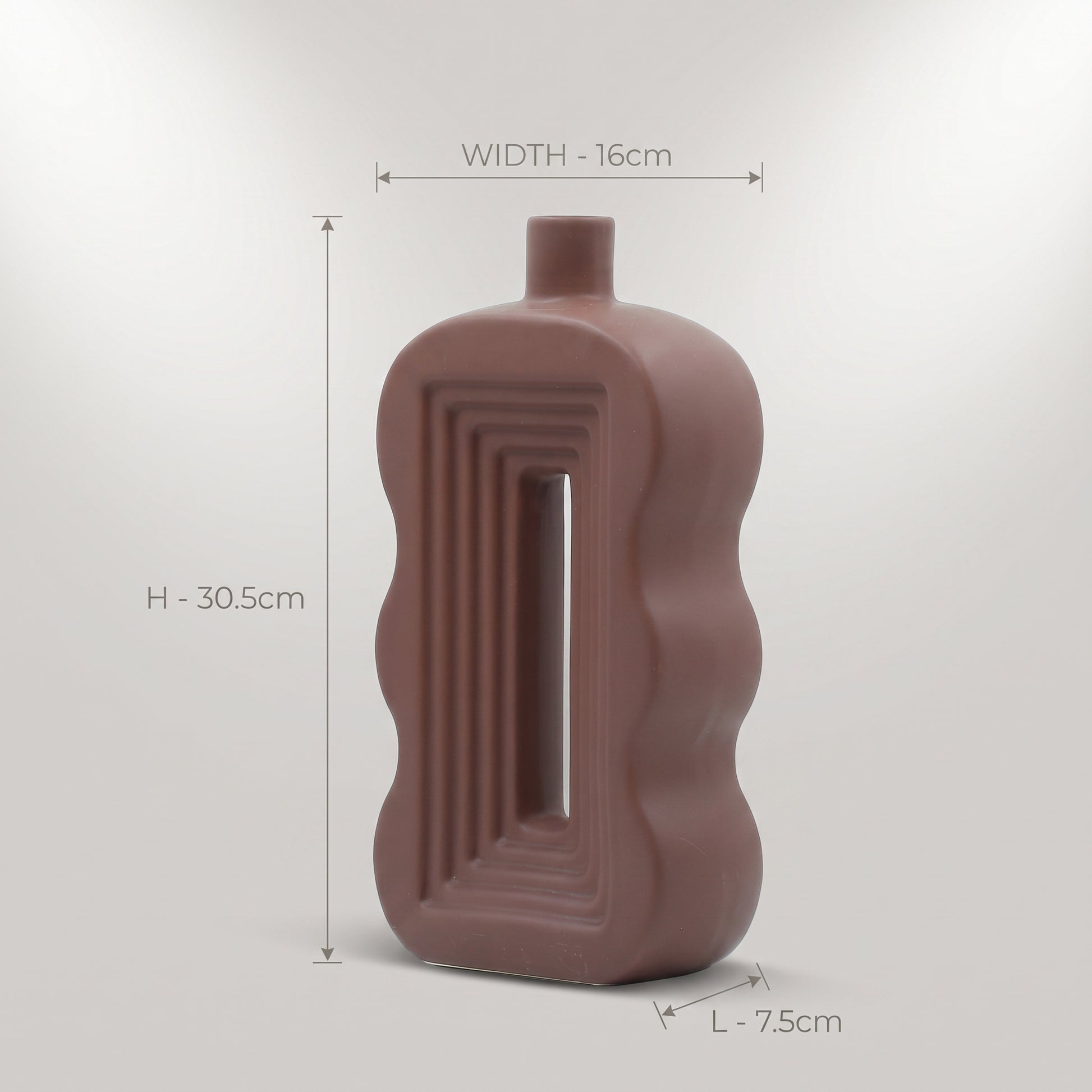 Terracotta Ceramic Flower Vase  By Zodiya-2