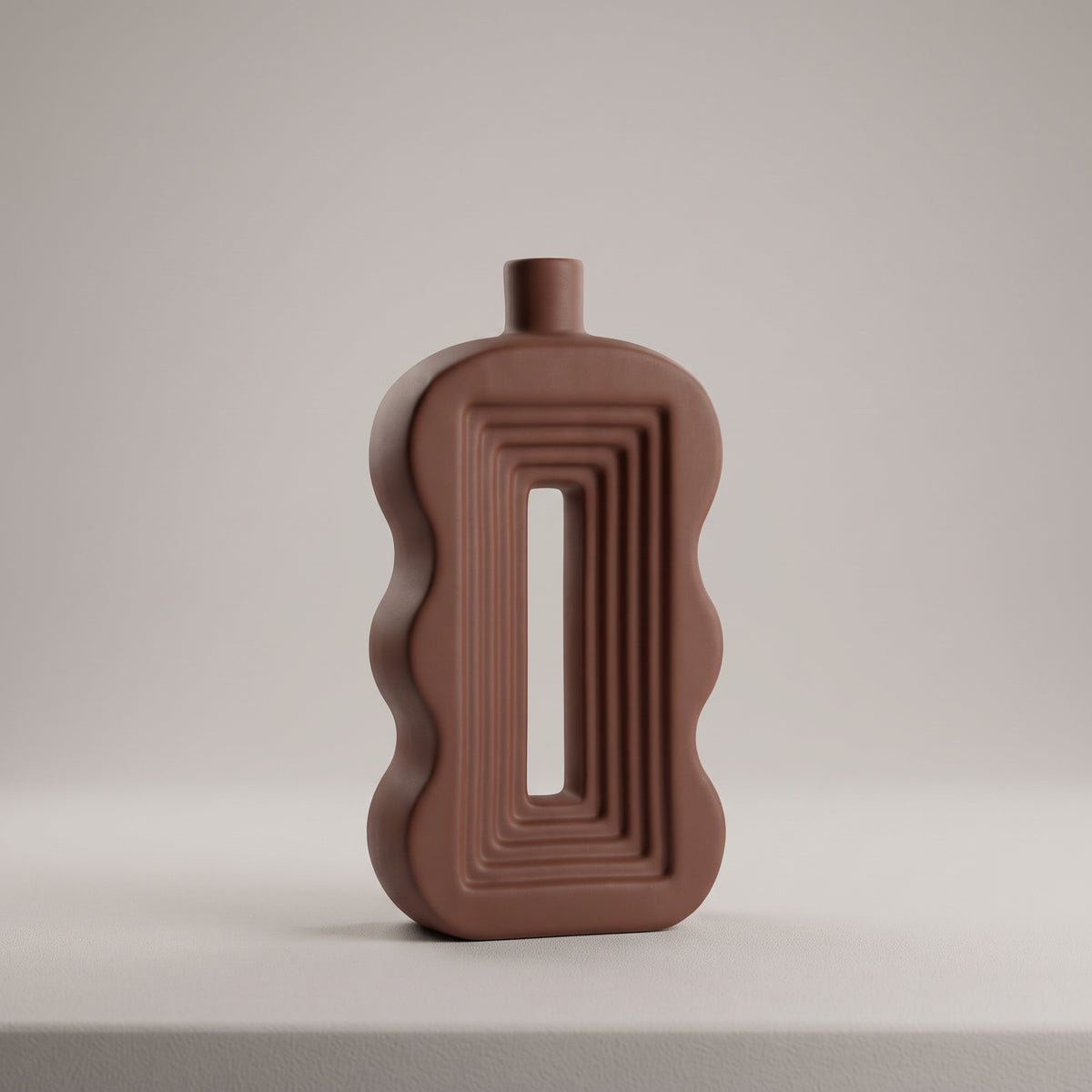 Terracotta Ceramic Flower Vase  By Zodiya