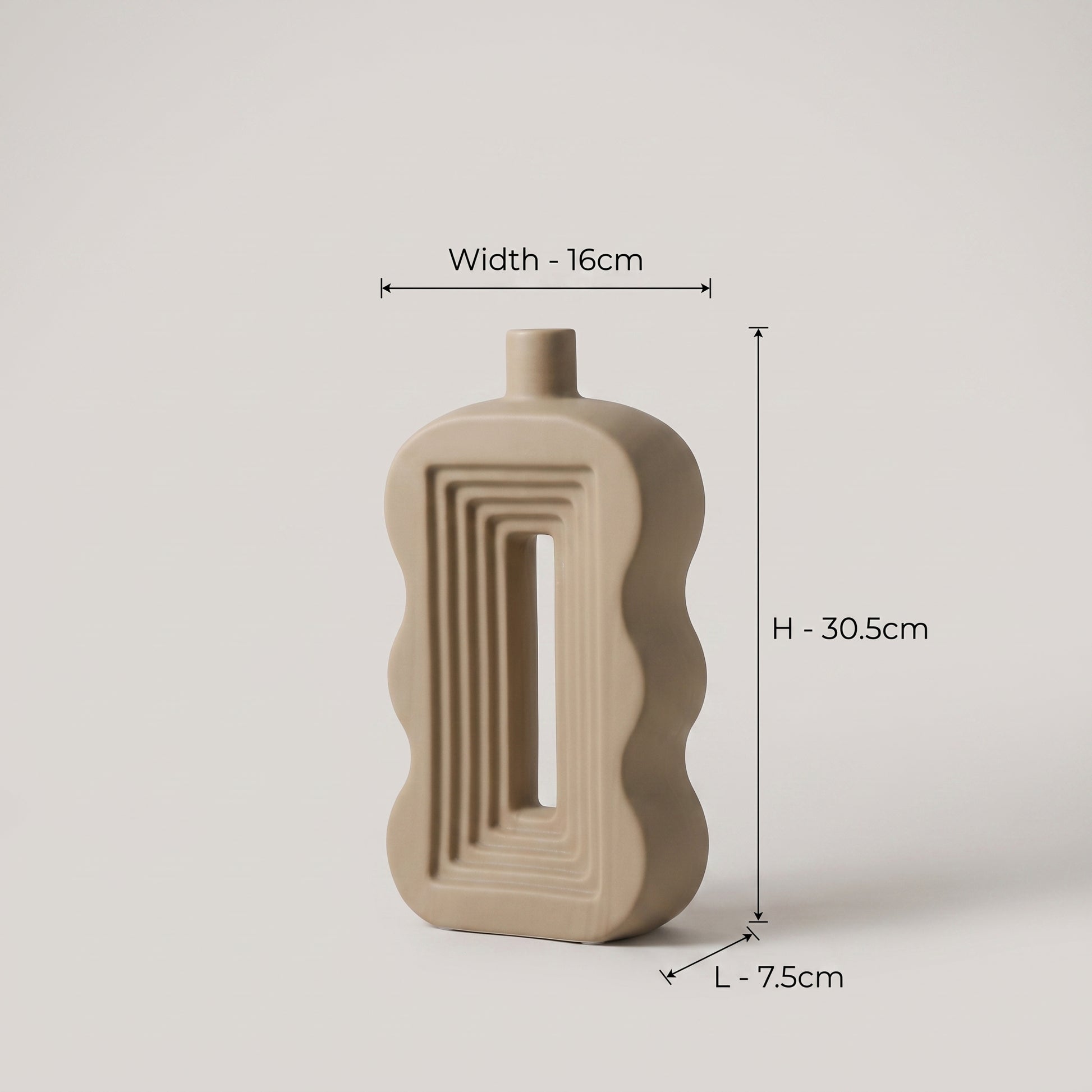 Terracotta Ceramic Flower Vase  By Zodiya-7