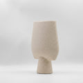Beige Speckled Ceramic Vase By Zodiya