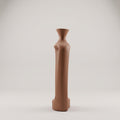 Terracotta Rectangle Sculpture Vase By Zodiya