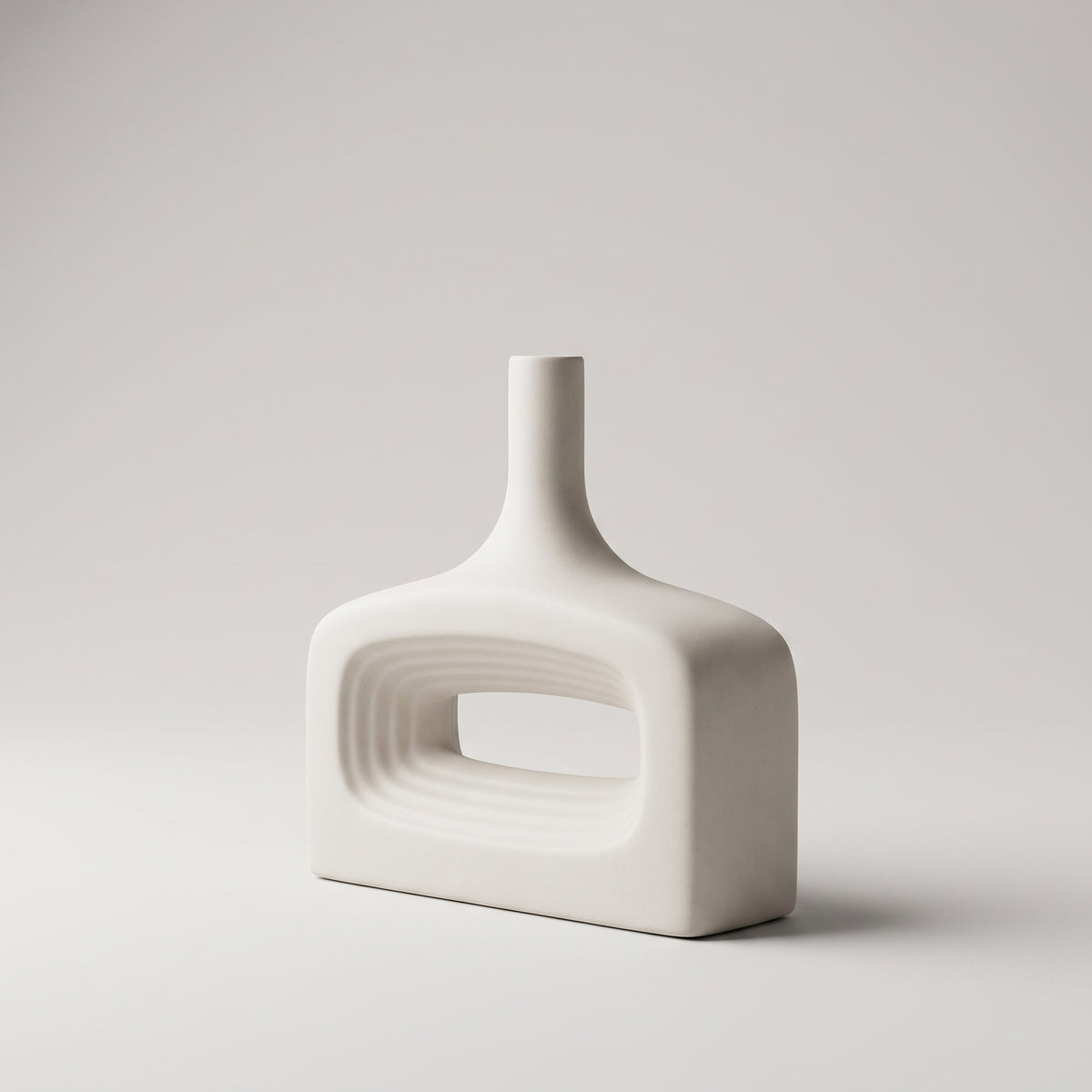 Central Cut-out Ceramic Flower Vase by Zodiya