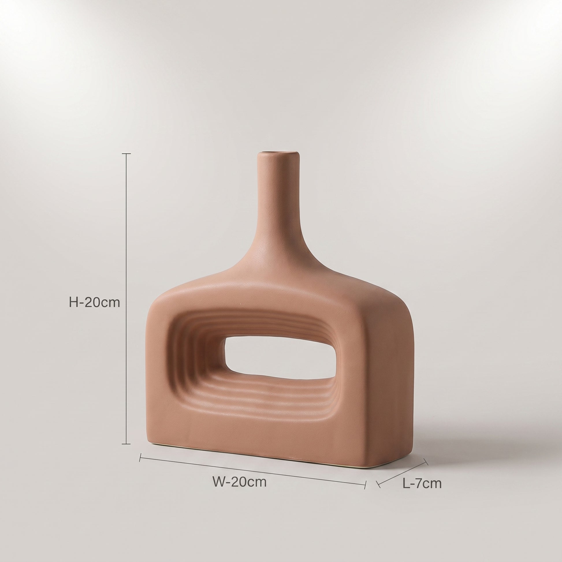 Central Cut-out Ceramic Flower Vase by Zodiya-7