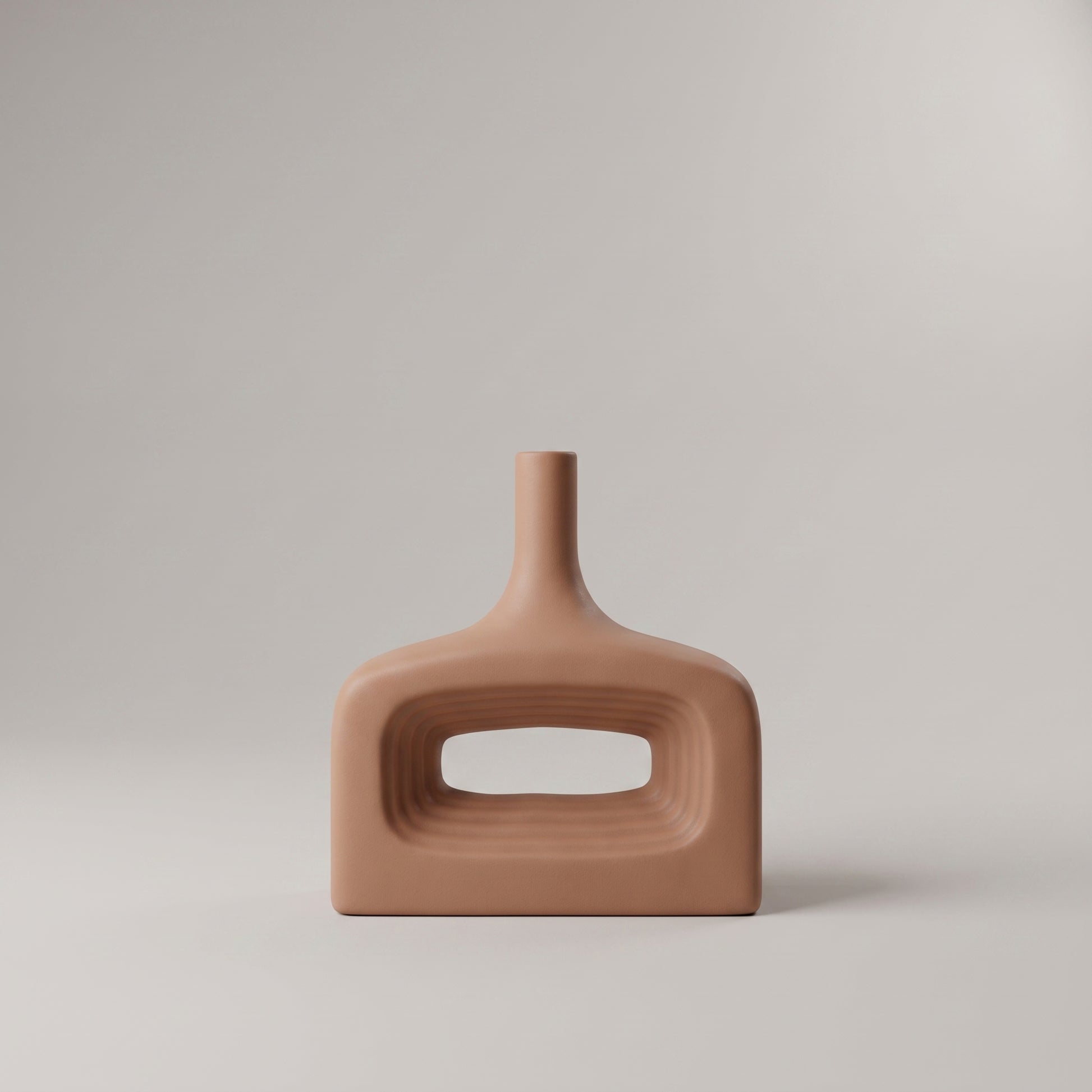Central Cut-out Ceramic Flower Vase by Zodiya-9
