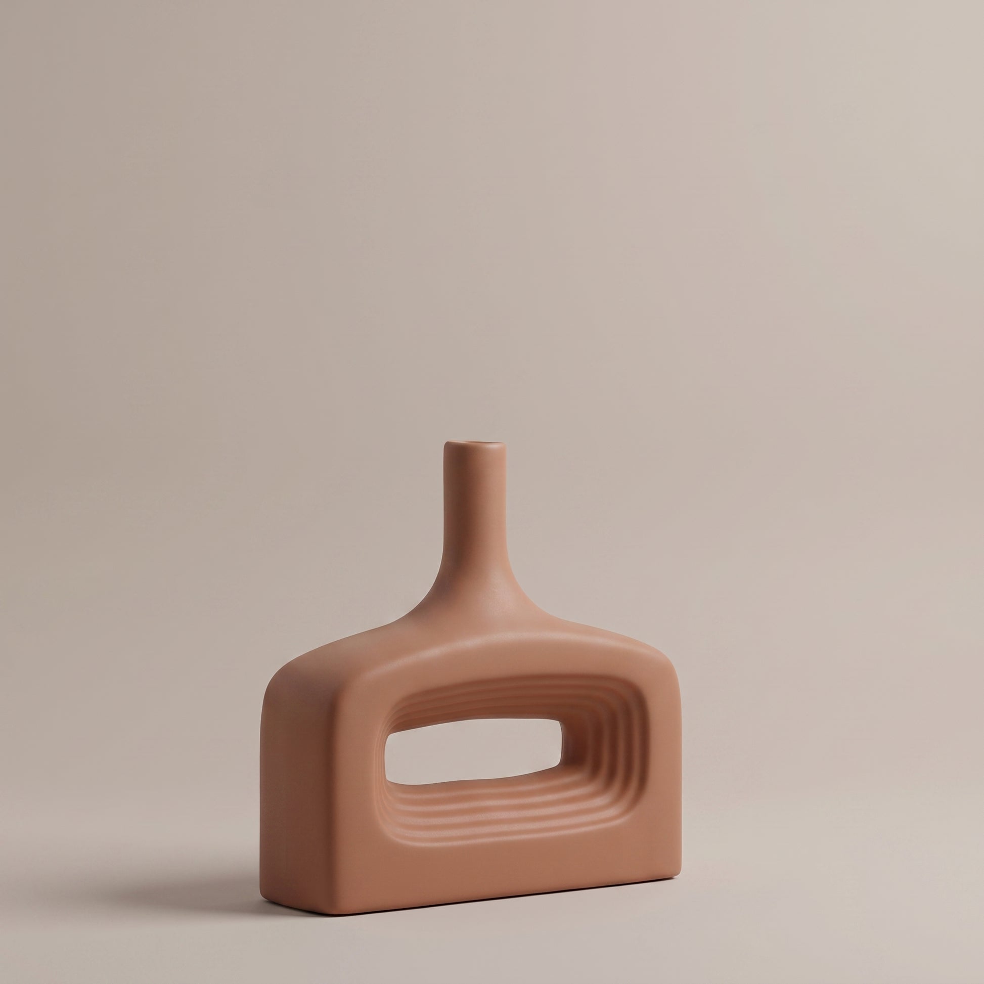Central Cut-out Ceramic Flower Vase by Zodiya-10