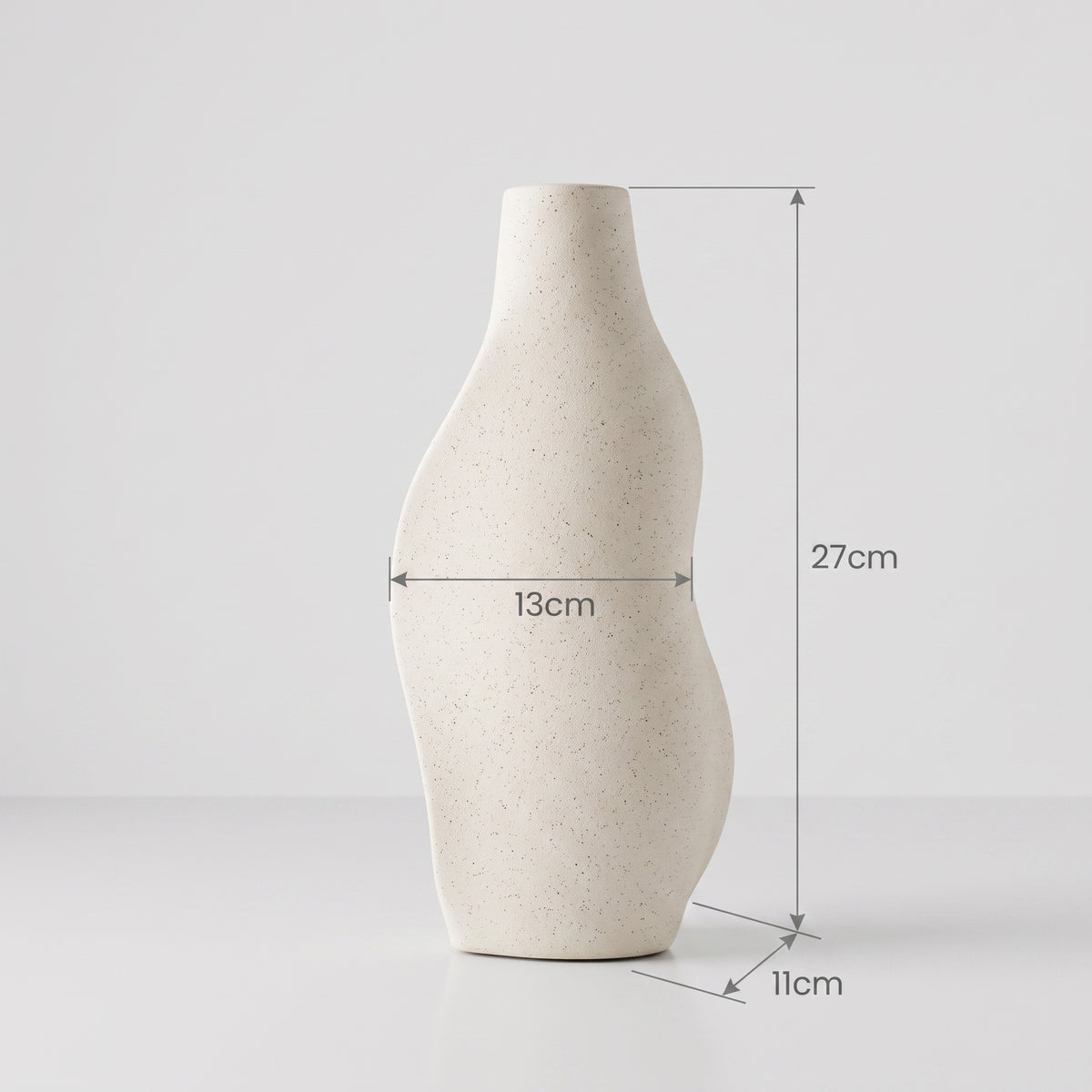 Beige Stone Ceramic Flower Vase (large) By Zodiya