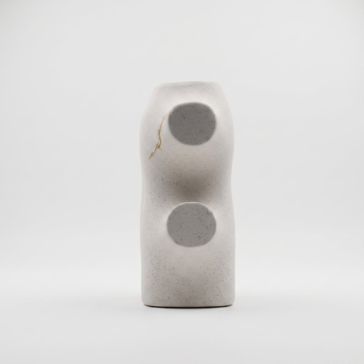 White Ceramic Sculpture Vase By Zodiya