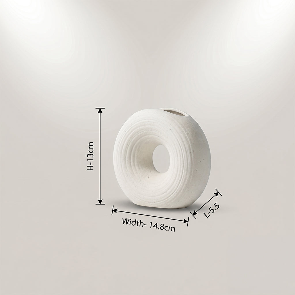 Round Ceramic Flower Vase By Zodiya