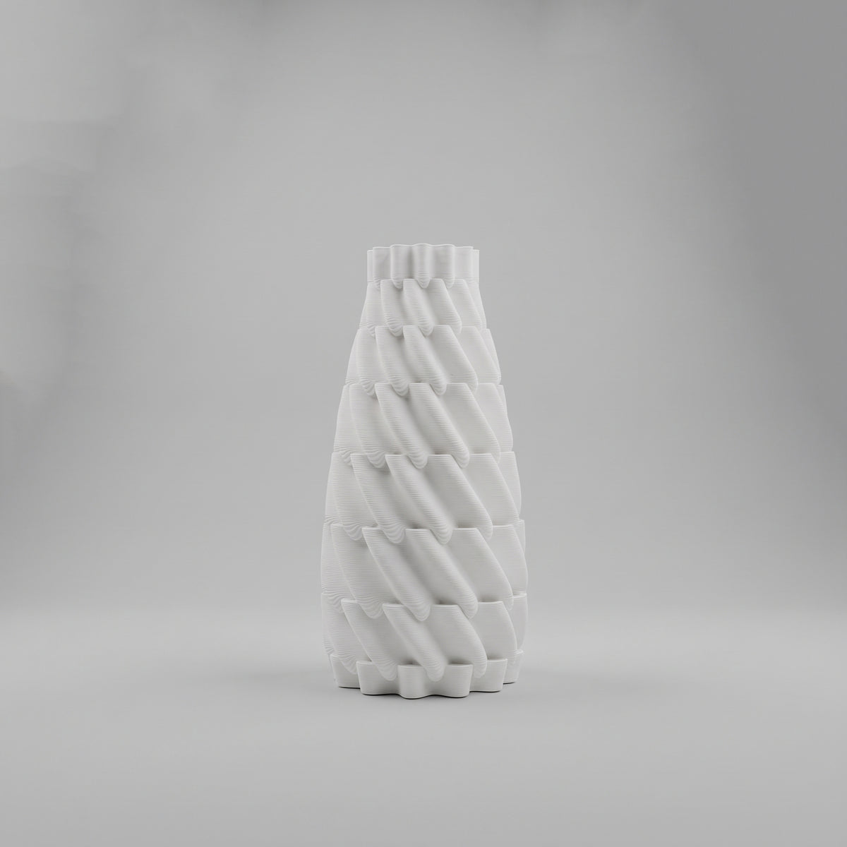 White Ceramic Flower Vase By Zodiya