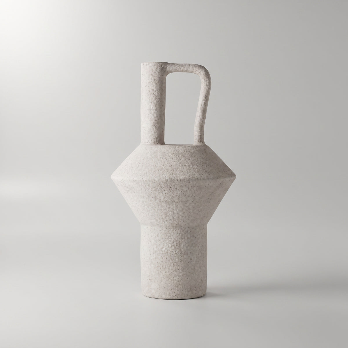 Earthy-toned Ceramic Vase By Zodiya