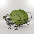 Black Metal Counter Top Dish Rack By Zodiya
