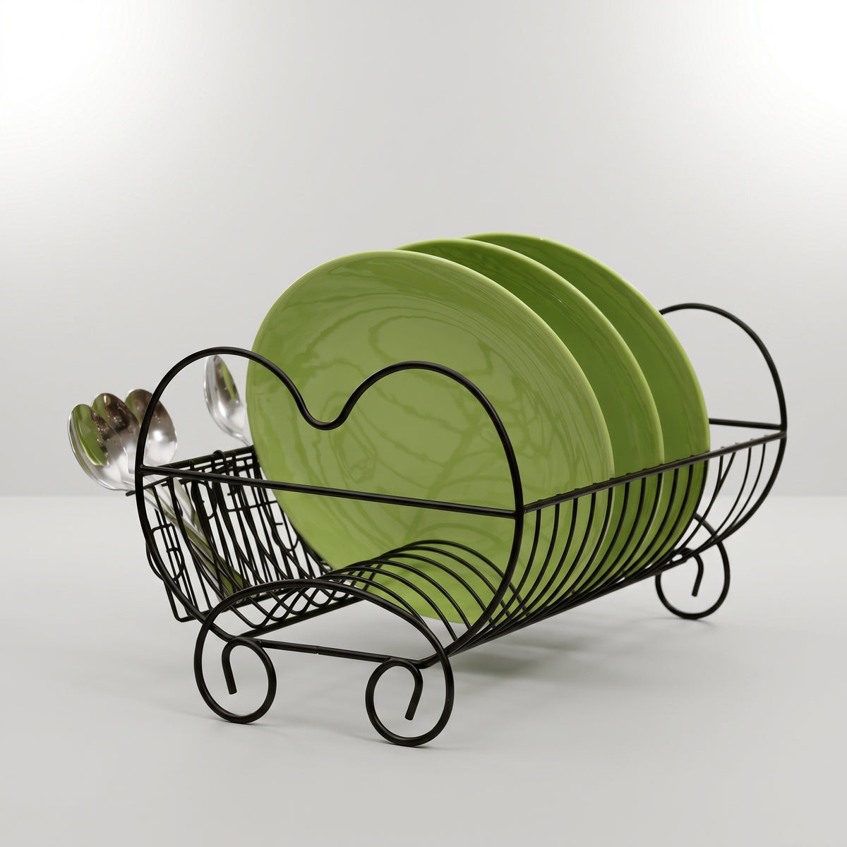 Black Metal Counter Top Dish Rack By Zodiya