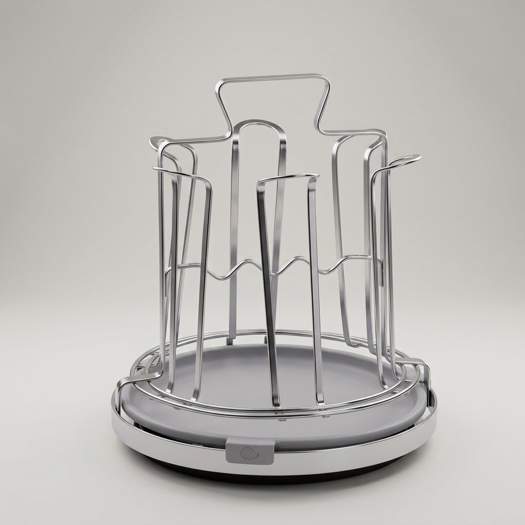 Round Steel Glass Stand by Zodiya