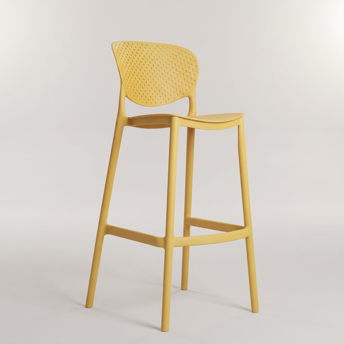 Sono Yellow Plastic Bar Chair By Zodiya