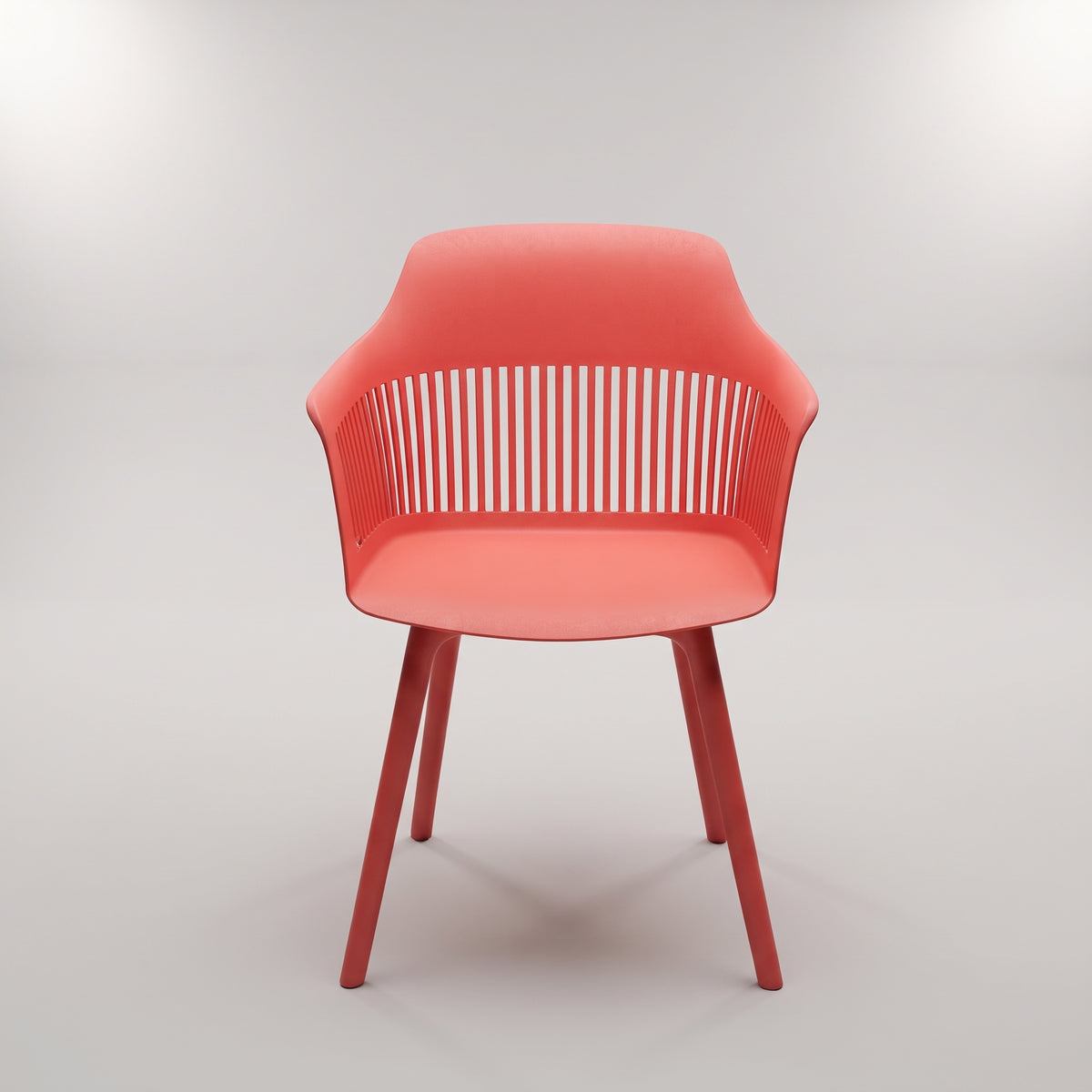 Horch Red Plastic Arm Chair by Zodiya
