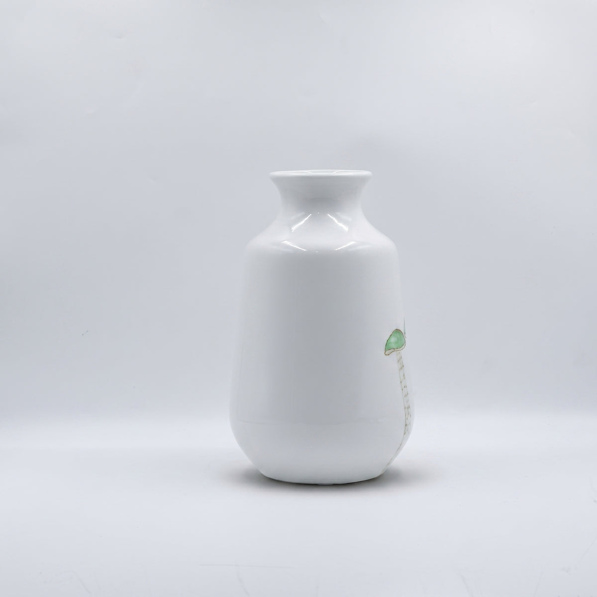 White Green Painted Ceramic Flower Vase By Zodiya