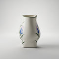 Floral Painted White Ceramic Flower Vase (large) By Zodiya