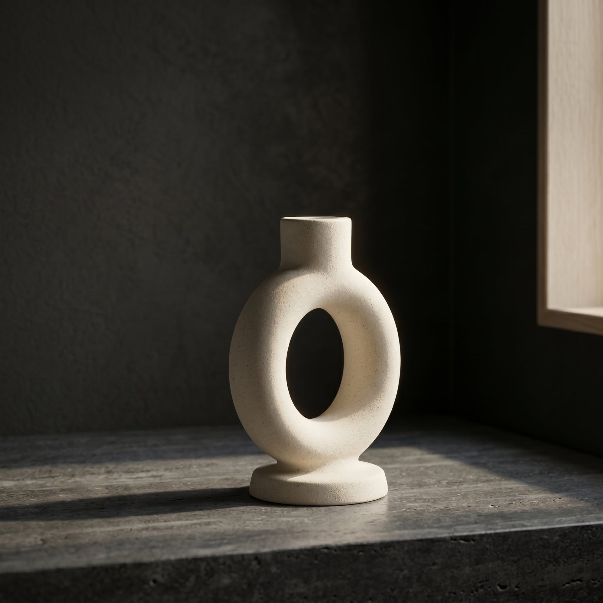 White Ceramic Vase by Zodiya