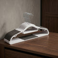 White Clothes Hanger Set of 10 by Zodiya